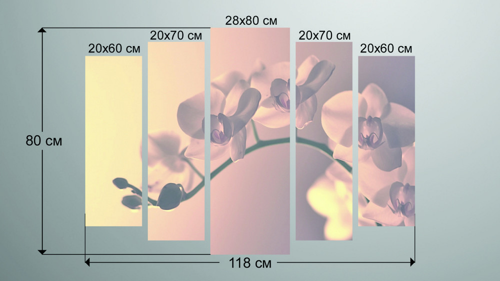 Модульная картина Орхидея  Art-1_5 Киев - изображение 3