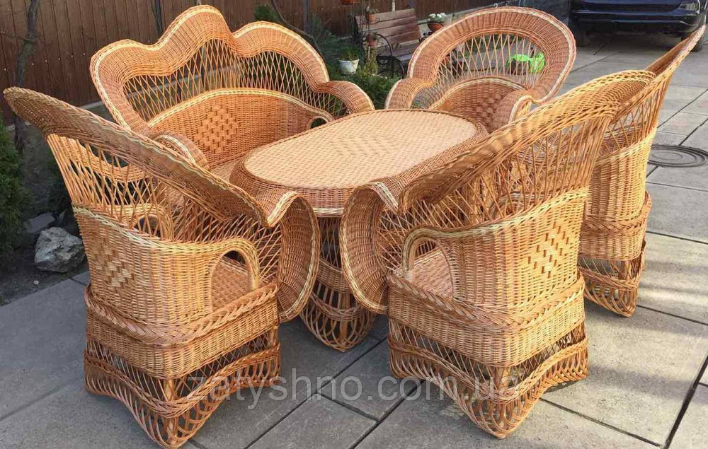 Мебель из лозы с диваном | комплект плетеной мебели со столом | мебель плетеная очень красивая Киев - изображение 6