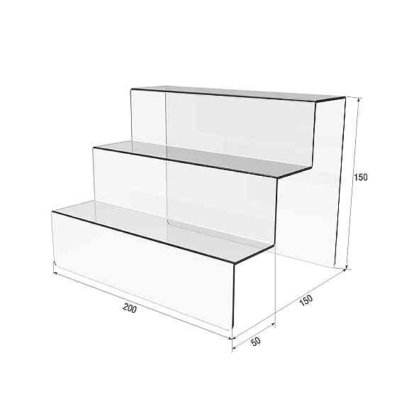 Товарна гірка EKOSTAR на 3 сходинки з акрилу 200х150х150 Київ