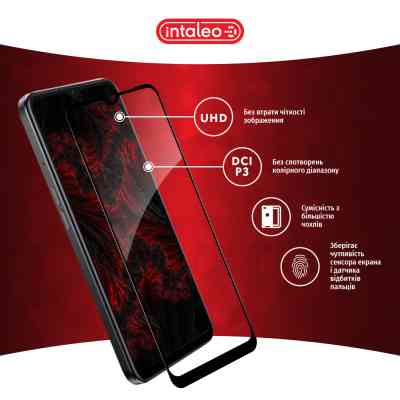 Стекло защитное Intaleo Full Glue Oppo A77S Black (1283126576805) Винница