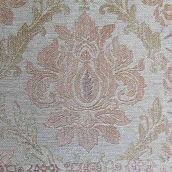 Шпалери метрові вінілові на флізелін Yuanlong Samsara східний стиль під килим бузкові золотом на сірому 3д Київ