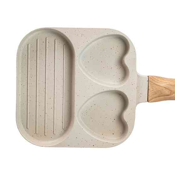 Сковорода квадратна порційна на 3 секції з антипригарним покриттям бежева HP39569W Коломия