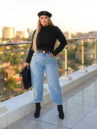 Базовий жіночий лонгслів з драпіруванням "Sweet" | Батал Чорний, 50-52 Київ