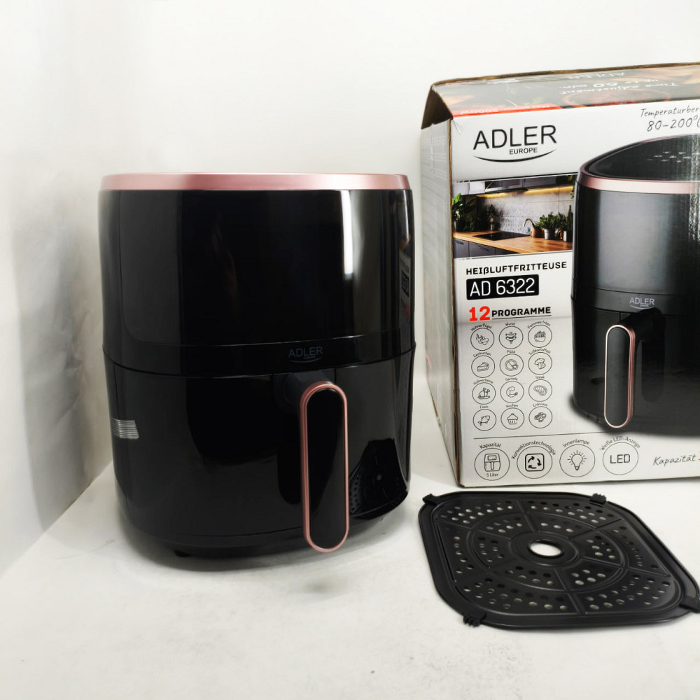 Електричний аерогриль для дому без олії Adler AD 6322 5Л 2000Вт, Мультипіч з функцією гриля ZS-10 Львів - фото 9