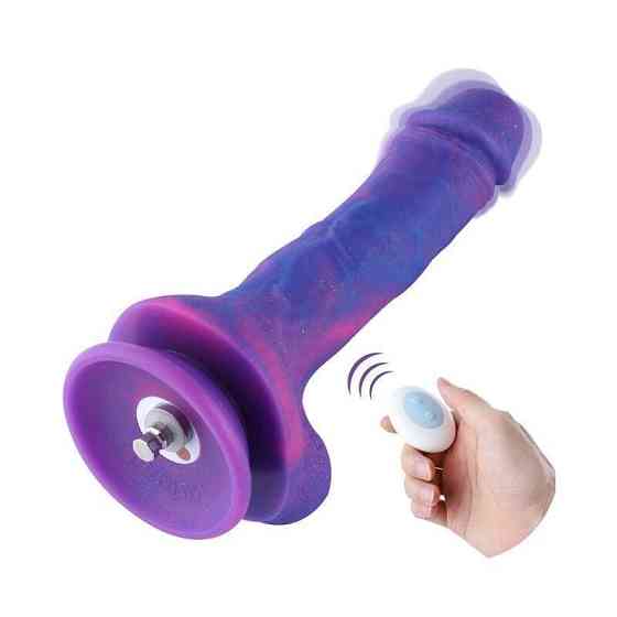 Фалоімітатор 8.2″ з вібрацією для секс-машин Hismith Purple Silicone Dildo with Vibe, KlicLok Sex Aura Київ
