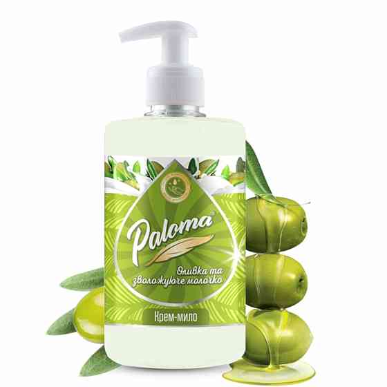 Рідке крем-мило Paloma Оливкове та зволожуюче молочко, 500мл Киев
