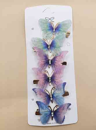 Комплект заколок "Метелики" 6 шт. Сміла