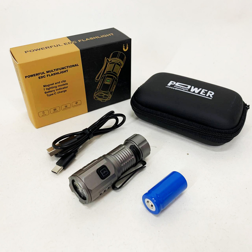 Мощный аккумуляторный лед фонарик, Фонарик на все случаи, Оригинальный ручной фонарь HI-35 Львов - изображение 3