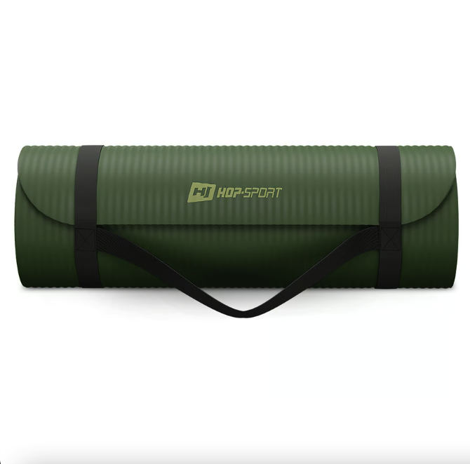 Колрик для йоги Hop-Sport HS-NB015GM NBR 1,5см темно-зеленый Киев - изображение 8