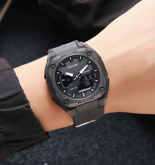 Часы мужские наручные спортивные Skmei 2328 (Прозрачно-черный) Винница - изображение 6