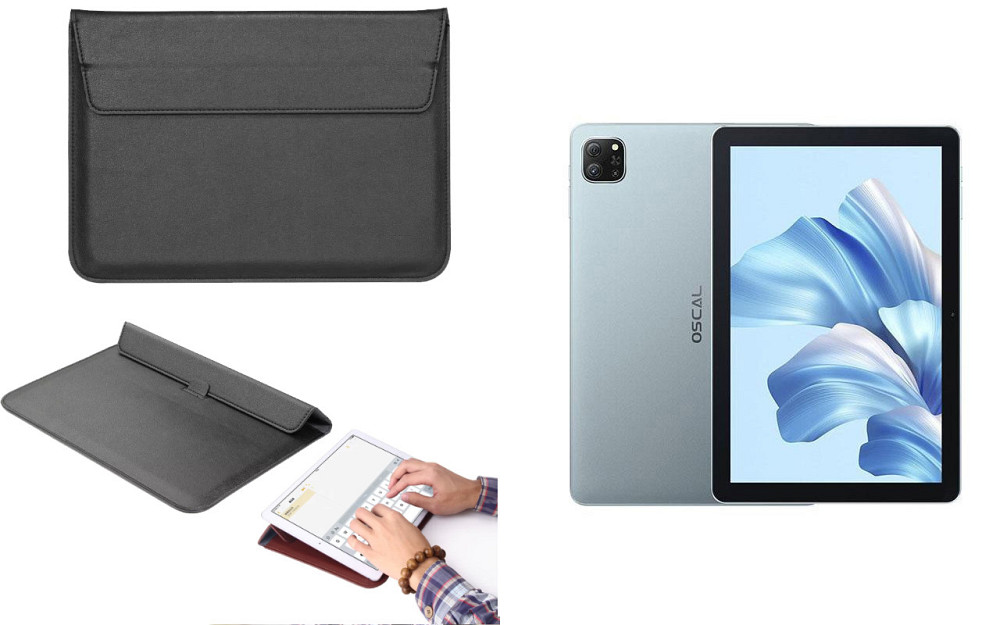 Чехол-конверт VitoCase для Blackview Oscal Pad 60, с функцией подставки для планшета Черный Киев - изображение 1