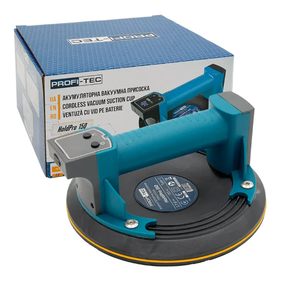 Потужна акумуляторна вакуумна присоска PROFI-TEC HoldPro 150 : з АКБ 3.7V 1.5 Ah + ЗП (007062) Київ