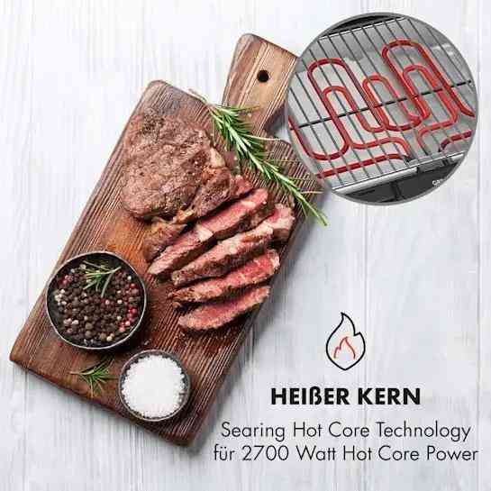 Электрический гриль Klarstein Grill core 1900 + 800 Вт двойной нагревательный элемент Германия Ровно