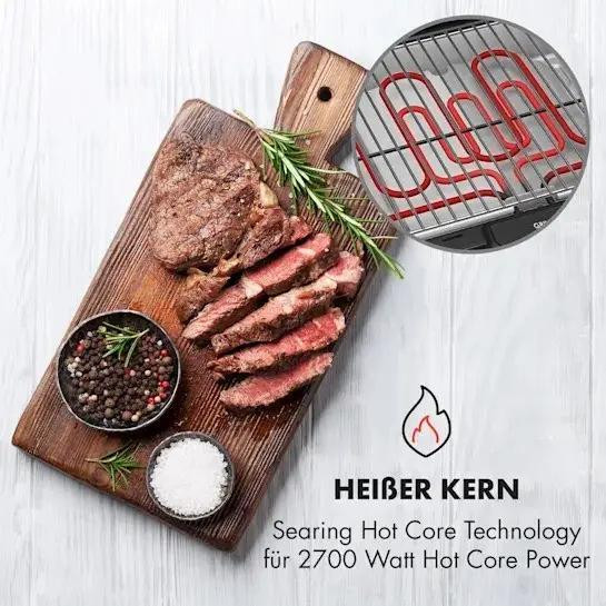 Электрический гриль Klarstein Grill core 1900 + 800 Вт двойной нагревательный элемент Германия Ровно - изображение 2