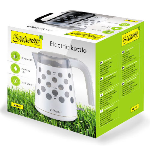 Електрочайник 1,7л 1850-2200W (диск) білий MR-045-WHITE Maestro Житомир - изображение 3
