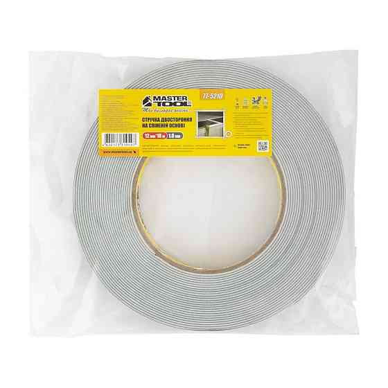 MASTERTOOL Стрічка двостороння MASTERTOOL на спіненій основі 12 мм 10 м 77-5210 Киев