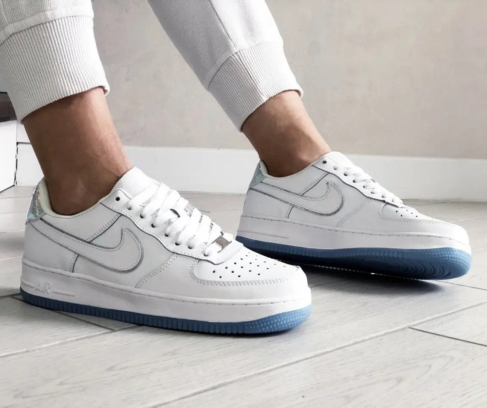 Кроссовки Nike Белые Женские Форсы Кожаные Найк (размеры: 36,37,38,39,40,41) Днепр - изображение 9