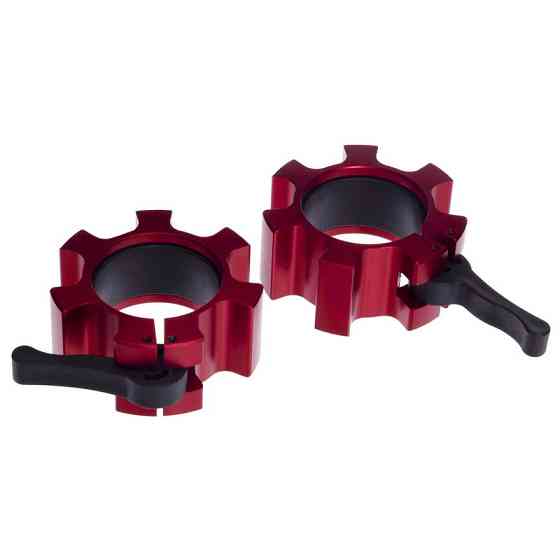 Замки для грифа з фіксатором Zelart-5109 2 шт 50 мм червоний Київ