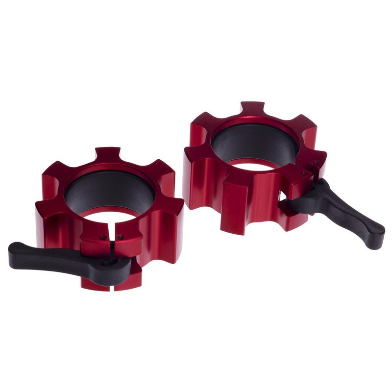 Замки для грифа з фіксатором Zelart-5109 2 шт 50 мм червоний Київ - фото 6