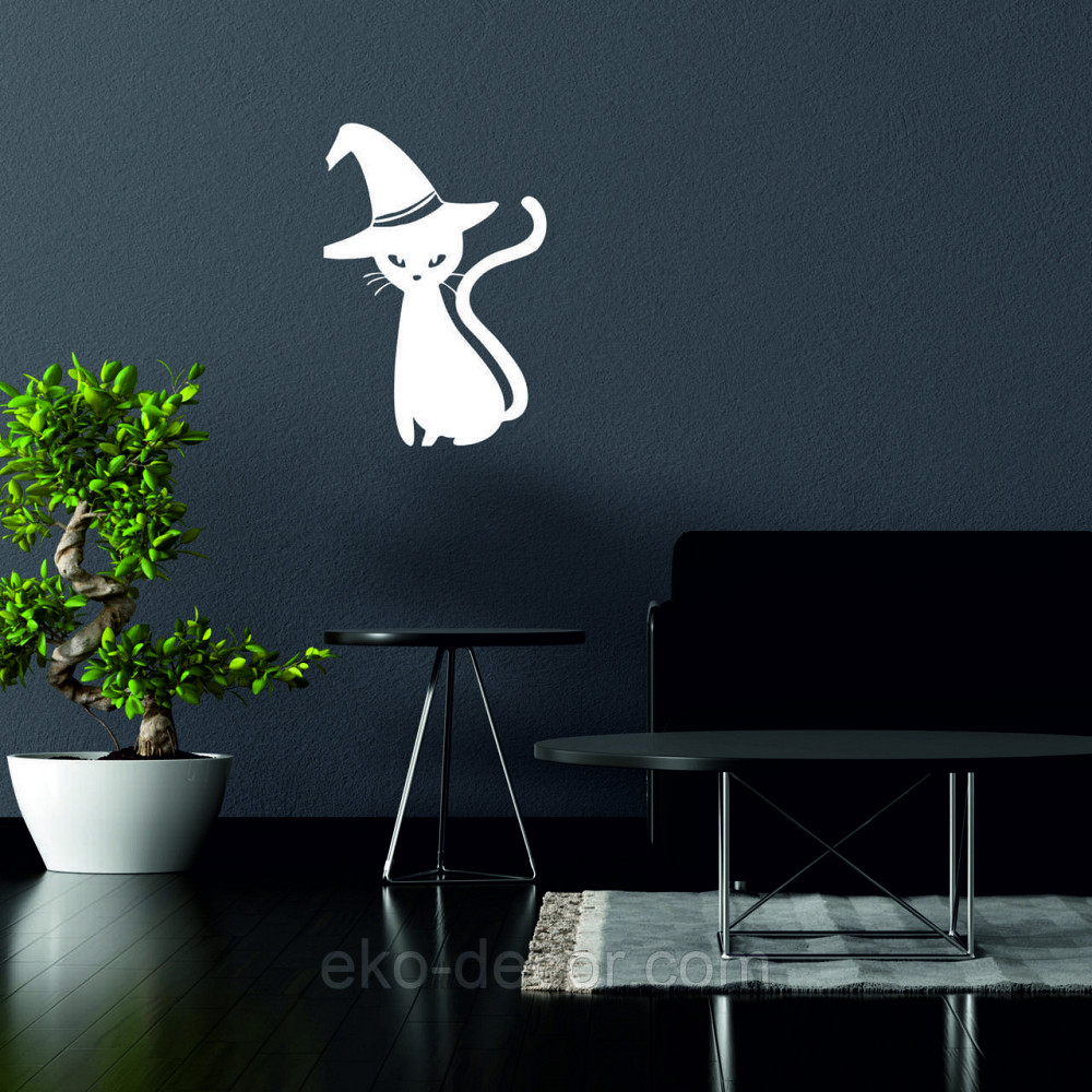 Декоративне настінне Панно «Кіт», Декор на стіну 110*75 см, Білий Київ - фото 2