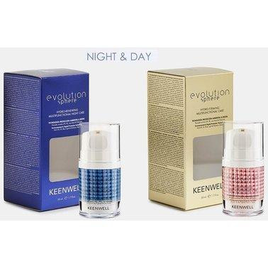 Набір ліфтинговий зволожувальний комплекс + Нічний зволожувальний комплекс Keenwell Evolution Sphere 50 мл + 50 мл Дніпро - фото 1