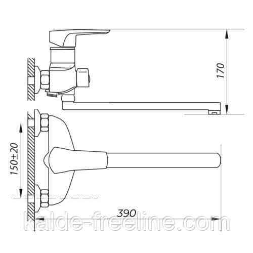Смеситель для ванны ZERIX NGB 135 Харьков