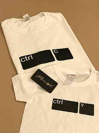 Новогодний Футболки фемели лук для папы и сына CTRL C \ CTRL V Черновцы