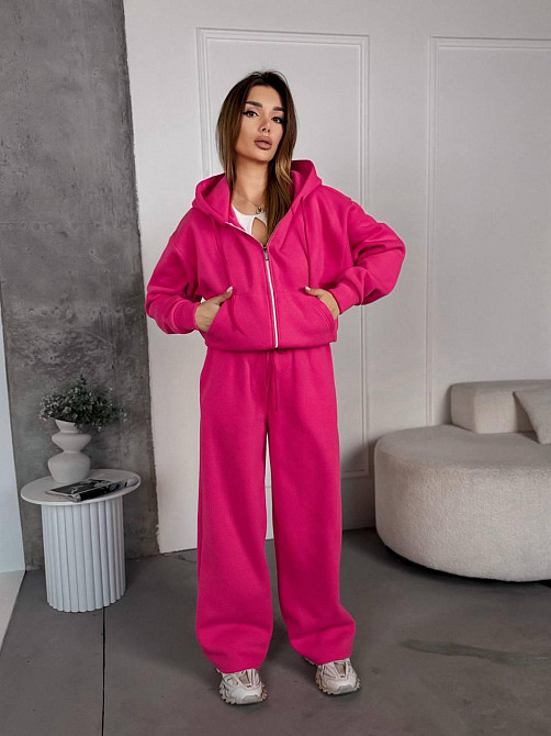 Жіночий теплий костюм з широкими штанами Одеса - фото 1