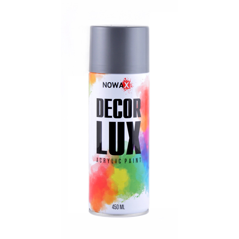 Краска акриловая Nowax Spray Серебряно-серый 450мл Львов - изображение 1