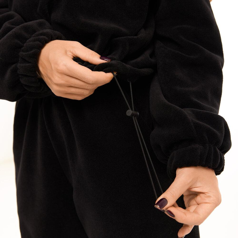 Чорний костюм зимовий флісовий. Жіночий теплий костюм Pobedov Huggi жіночий Київ - фото 5