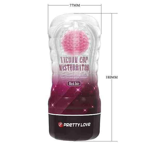 Прозрачный мастурбатор вагина PRETTY LOVE VACUUM CUP MASTURBATOR Black Hole ABS TPR Sex Aura Киев