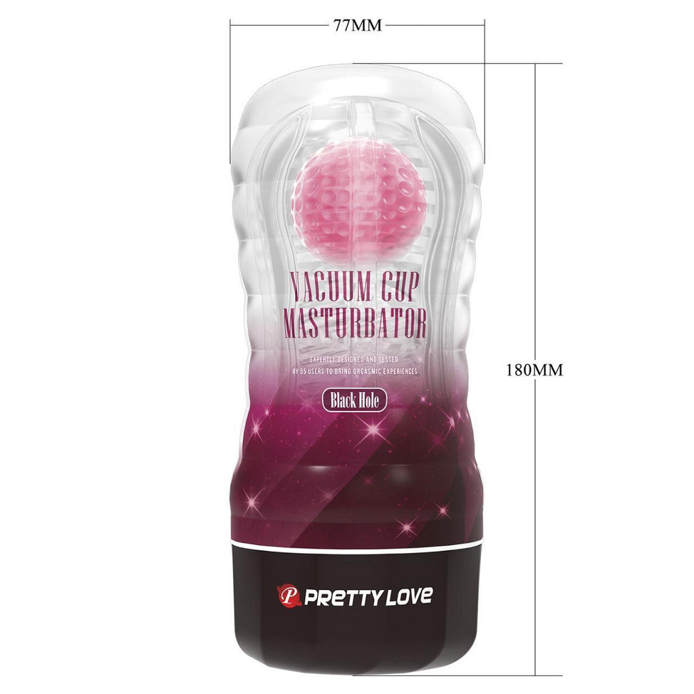 Прозрачный мастурбатор вагина PRETTY LOVE VACUUM CUP MASTURBATOR Black Hole ABS TPR Sex Aura Киев - изображение 3