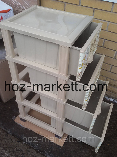 Комод пластиковий бежевий Птахи Харків - фото 3