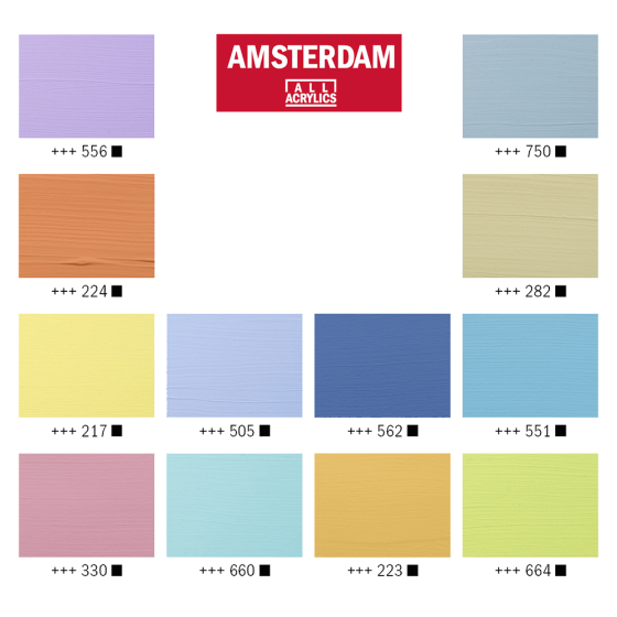 Набор акриловых красок AMSTERDAM PASTELS 12х20мл Royal Talens Киев