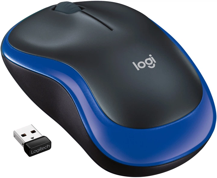 Беспроводная мышь Logitech M185 Blue оптическая компьютерная мышка 1000 DPI с USB нано-приемником для ноутбука и ПК Синяя Киев - изображение 2