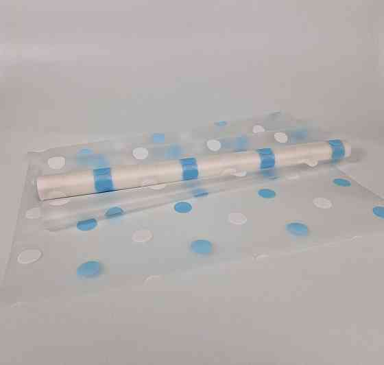 Плівка флориста матова для квітів (57) (h600) Горох Великий No 3 Блакитні (1 шт.) Харків