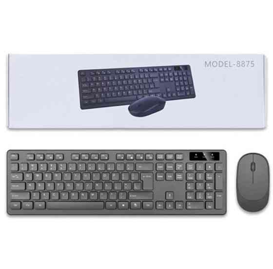Набір 2 в 1 бездротова клавіатура та мишка 8875, чорний Винница