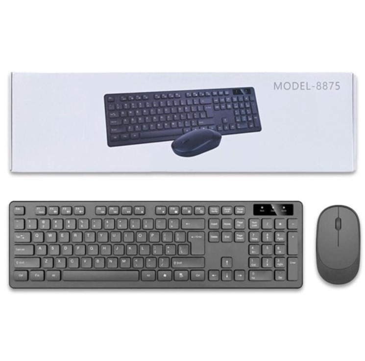 Набір 2 в 1 бездротова клавіатура та мишка 8875, чорний Винница - изображение 2