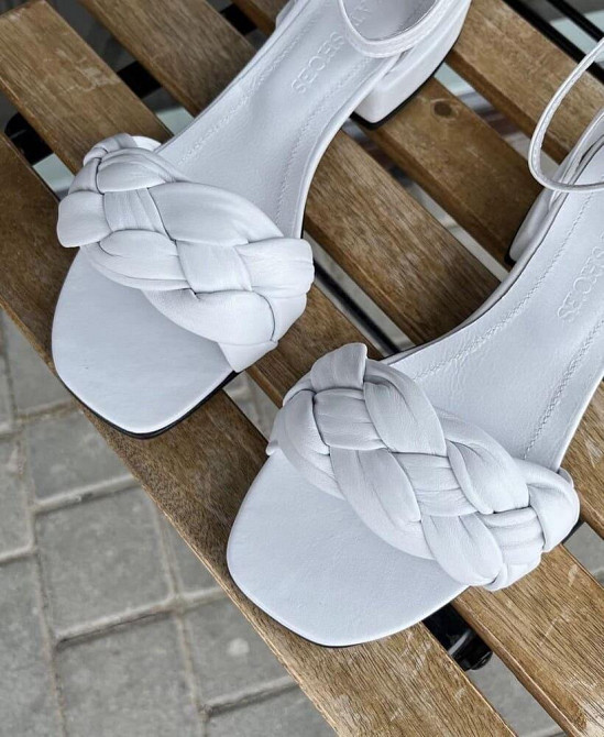 KATI SHOES Босоніжки жіночі білі літні KATI SHOES 132 шкіряні / Модні босоніжки на підборах р. Коломыя - изображение 6