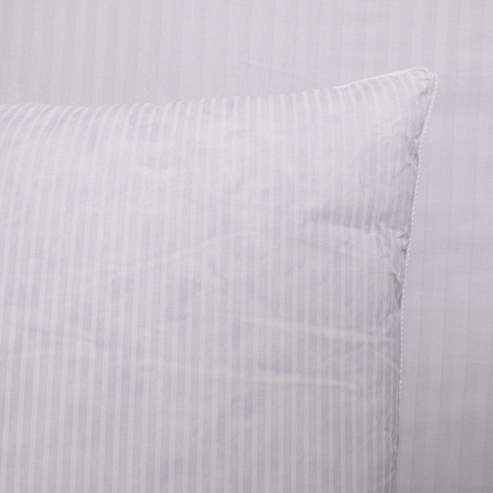 Подушка пуховая YouStar 50% пух 50% перо Тик полоска - упругая 70x70 см (Белый) с сумкой-чехлом Сумы - изображение 7
