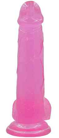 Фаллоимитатор с мошонкой - Jelly Studs Crystal Dildo Large 8