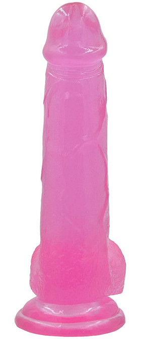 Фаллоимитатор с мошонкой - Jelly Studs Crystal Dildo Large 8
