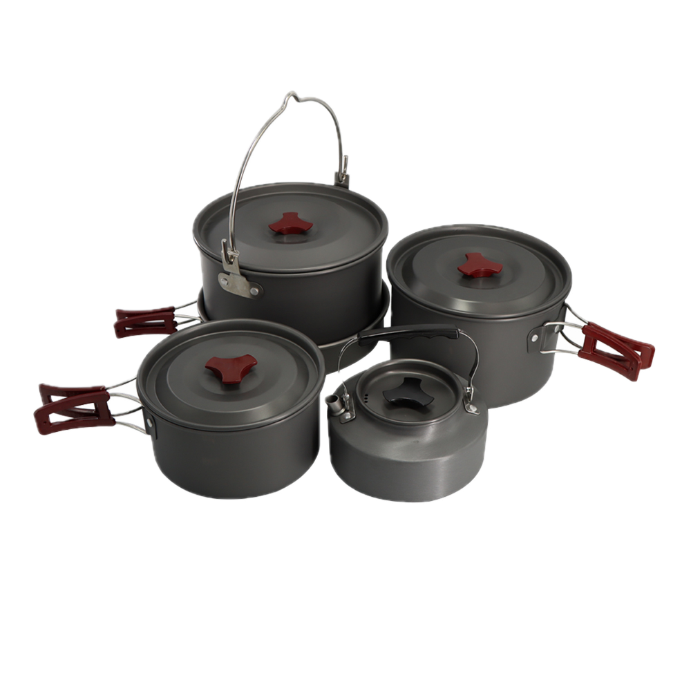 Туристичний набір посуду складаний AL-601 алюмінієвий 14 предметів на 6 персон Київ - фото 4