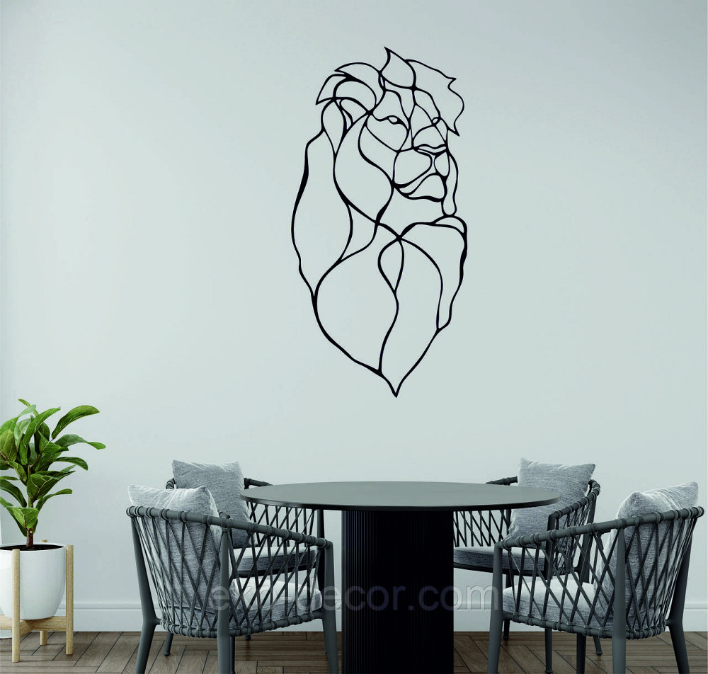 Настенный декор Панно «Лев» Декор на стену 90*45 см, Черный Киев - изображение 1