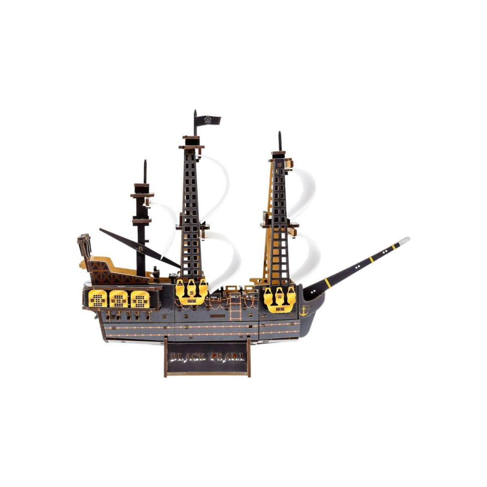Дерев'яний 3D конструктор "Піратський корабель" Puz-00928, 196 деталей Вінниця - фото 4