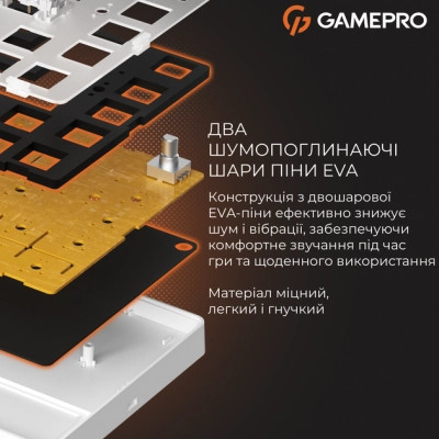 Клавиатура GamePro Genesis Silverlight MK116 USB UA Grey (MK116) Винница - изображение 6