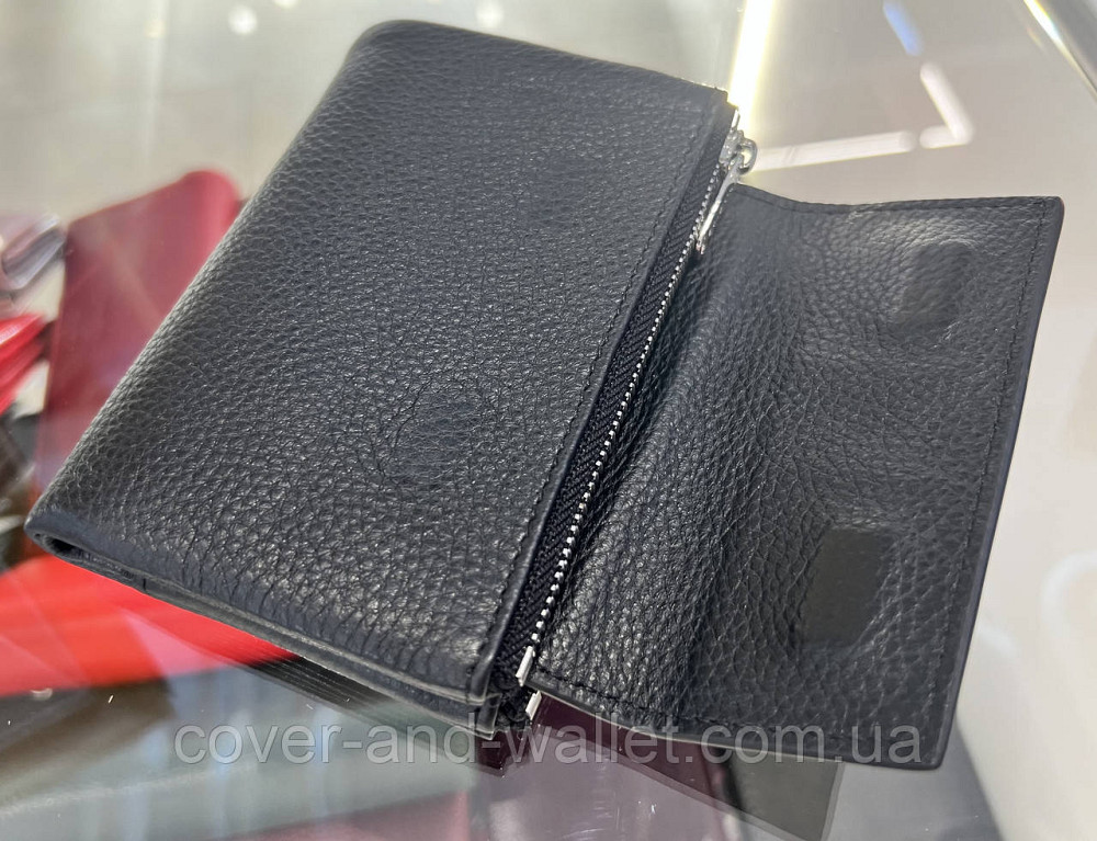 Стильний жіночий шкіряний гаманець чорного кольору невеликого розміру Helen Verde 232 Київ - фото 14