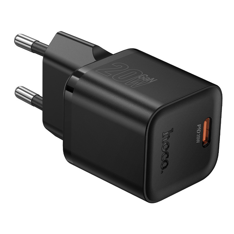 Сетевое зарядное устройство HOCO N64 Ingenious single port PD20W charger BLack Одесса - изображение 1