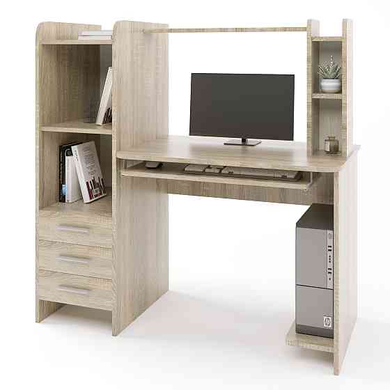 Стіл комп'ютерний з надставкою Еверест Ліра Дуб сонома (DTM-2173) Львів