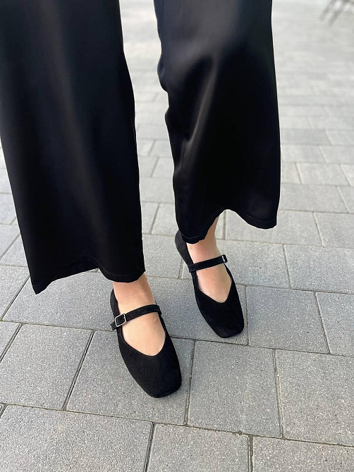 VIFEST Балетки жіночі VIFEST 136 чорні (весна-осінь, замша натуральна) (5909) 39 Коломия - фото 1